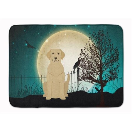 Carolines Treasures Carolines Treasures BB2245RUG Halloween Scary Yellow Labrador Machine Washable Memory Foam Mat BB2245RUG